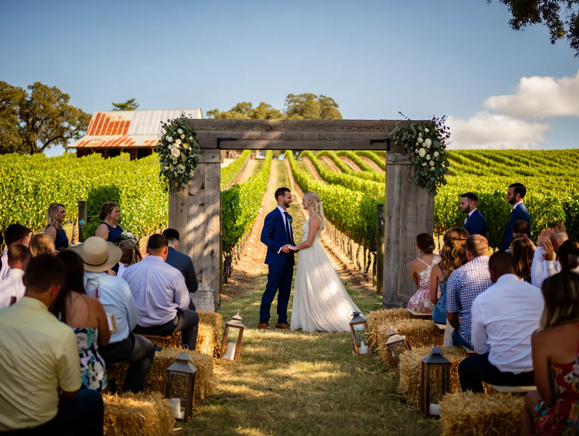 Rustic vineyard wedding